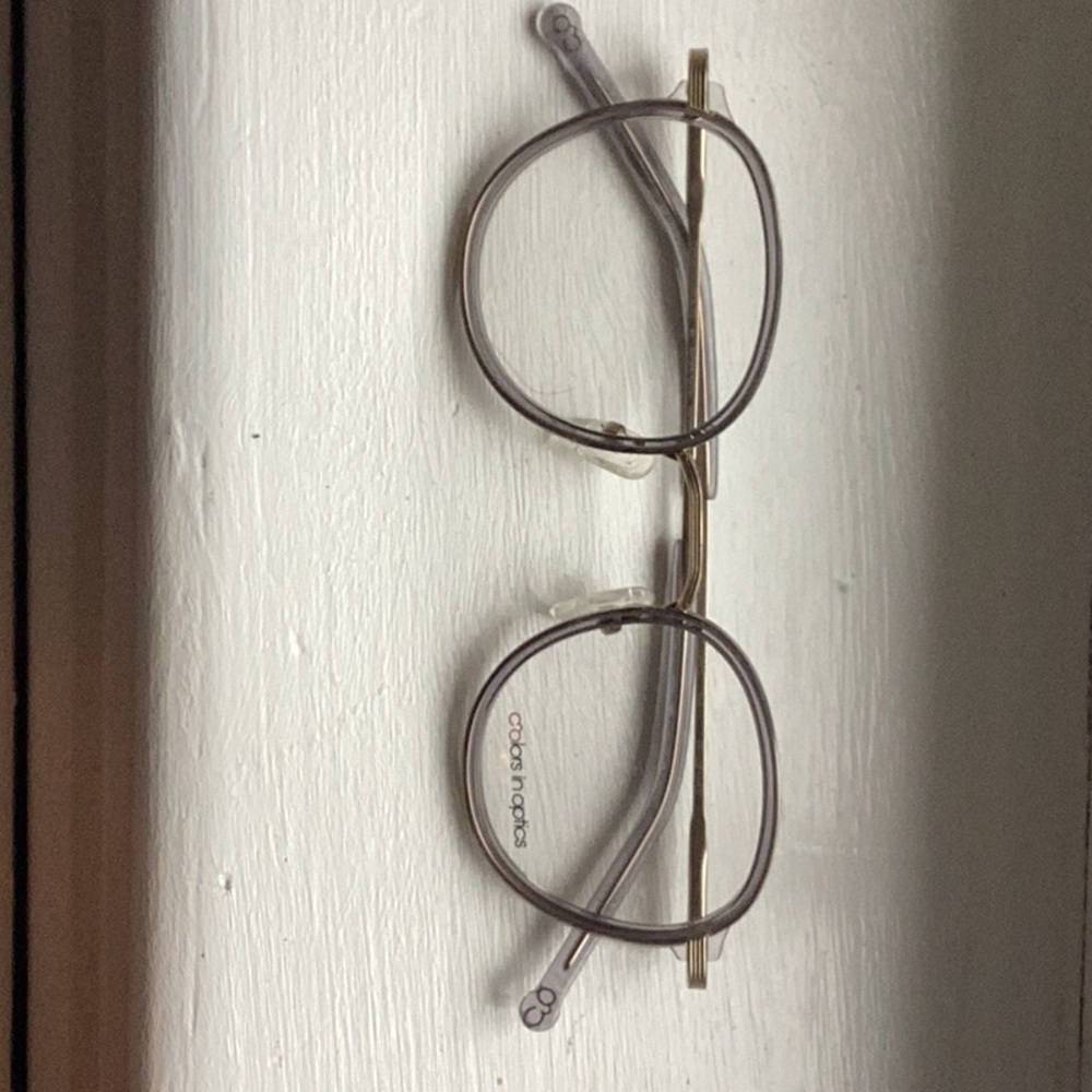 Calvin Klein Like Eyeglasses in Gray and Gold
